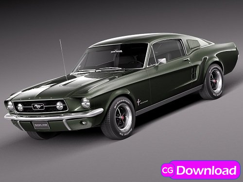 Download Free 3d Templates Characters 3d Building And More Download Ford Mustang Fastback 1967 3d Model Free Download Free 3d Templates Characters 3d Building And More