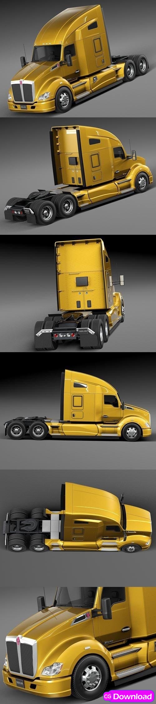 Trailer Truck 3d Model Free Download